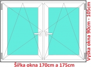 Okna OS+OS SOFT ka 170 a 175cm x vka 90-105cm