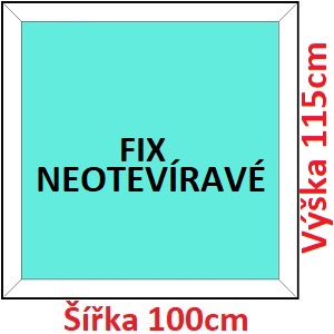 Plastov okna FIX SOFT ka 95 a 100cm Plastov okno 100x115 cm, FIX neotevrav, Soft