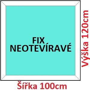 Plastov okna FIX SOFT ka 95 a 100cm Plastov okno 100x120 cm, FIX neotevrav, Soft
