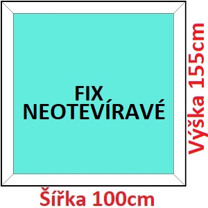 Plastov okna FIX SOFT ka 95 a 100cm Plastov okno 100x155 cm, FIX neotevrav, Soft