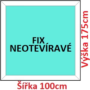 Plastov okna FIX SOFT ka 95 a 100cm Plastov okno 100x175 cm, FIX neotevrav, Soft