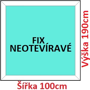 Plastov okna FIX SOFT ka 95 a 100cm Plastov okno 100x190 cm, FIX neotevrav, Soft