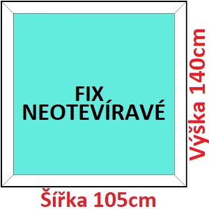 Plastov okna FIX SOFT ka 105 a 110cm Plastov okno 105x140 cm, FIX neotevrav, Soft