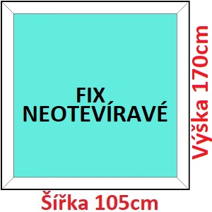 Plastov okna FIX SOFT ka 105 a 110cm Plastov okno 105x170 cm, FIX neotevrav, Soft
