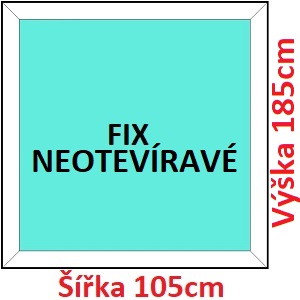 Plastov okna FIX SOFT ka 105 a 110cm Plastov okno 105x185 cm, FIX neotevrav, Soft