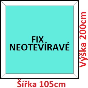 Plastov okna FIX SOFT ka 105 a 110cm Plastov okno 105x200 cm, FIX neotevrav, Soft