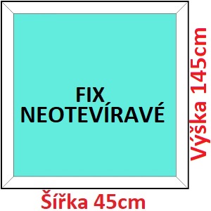 Fixn Plastov okno 45x145 cm, FIX neotevrav, Soft
