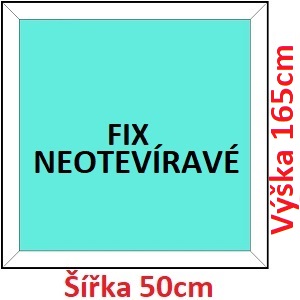 Fixn Plastov okno 50x165 cm, FIX neotevrav, Soft