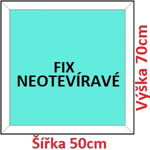 Fixn Plastov okno 50x70 cm, FIX neotevrav, Soft