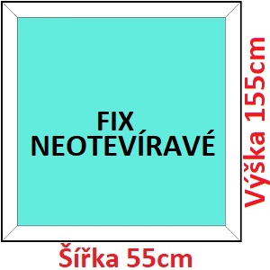 Plastov okna FIX SOFT ka 55 a 60cm Plastov okno 55x155 cm, FIX neotevrav, Soft