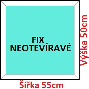 Plastov okna FIX SOFT ka 55 a 60cm Plastov okno 55x50 cm, FIX neotevrav, Soft