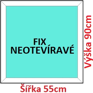 Plastov okna FIX SOFT ka 55 a 60cm Plastov okno 55x90 cm, FIX neotevrav, Soft