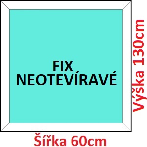 Plastov okna FIX SOFT ka 55 a 60cm Plastov okno 60x130 cm, FIX neotevrav, Soft