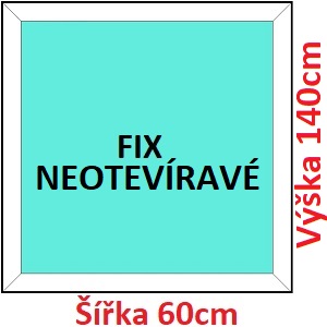 Plastov okna FIX SOFT ka 55 a 60cm Plastov okno 60x140 cm, FIX neotevrav, Soft