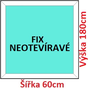 Plastov okna FIX SOFT ka 55 a 60cm x vka 155-180cm  Plastov okno 60x180 cm, FIX neotevrav, Soft