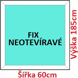 Plastov okna FIX SOFT ka 55 a 60cm Plastov okno 60x185 cm, FIX neotevrav, Soft
