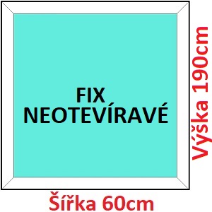 Plastov okna FIX SOFT ka 55 a 60cm Plastov okno 60x190 cm, FIX neotevrav, Soft