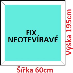Plastov okna FIX SOFT ka 55 a 60cm Plastov okno 60x195 cm, FIX neotevrav, Soft