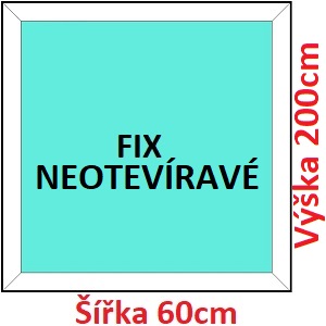 Plastov okna FIX SOFT ka 55 a 60cm Plastov okno 60x200 cm, FIX neotevrav, Soft