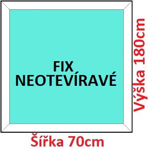 Plastov okna FIX SOFT ka 65 a 70cm Plastov okno 70x180 cm, FIX neotevrav, Soft