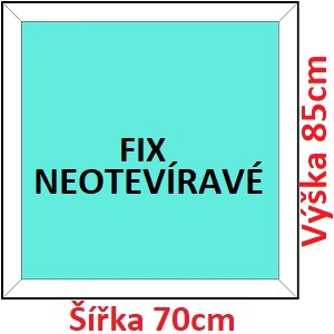 Plastov okna FIX SOFT ka 65 a 70cm Plastov okno 70x85 cm, FIX neotevrav, Soft
