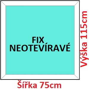 Plastov okna FIX SOFT ka 75 a 80cm Plastov okno 75x115 cm, FIX neotevrav, Soft
