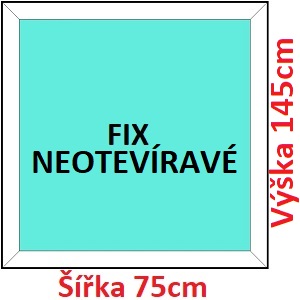 Plastov okna FIX SOFT ka 75 a 80cm Plastov okno 75x145 cm, FIX neotevrav, Soft