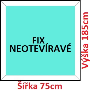 Plastov okna FIX SOFT ka 75 a 80cm Plastov okno 75x185 cm, FIX neotevrav, Soft