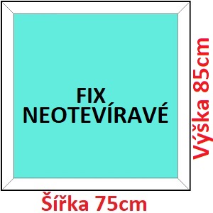 Plastov okna FIX SOFT ka 75 a 80cm Plastov okno 75x85 cm, FIX neotevrav, Soft