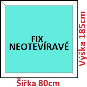 Plastov okna FIX SOFT ka 75 a 80cm Plastov okno 80x185 cm, FIX neotevrav, Soft