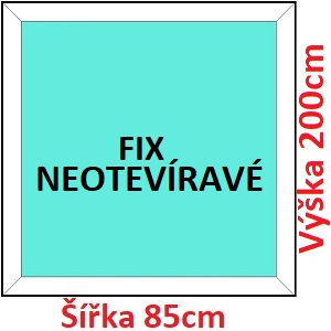 Plastov okna FIX SOFT ka 85 a 90cm Plastov okno 85x200 cm, FIX neotevrav, Soft