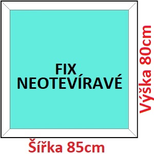 Plastov okna FIX SOFT ka 85 a 90cm Plastov okno 85x80 cm, FIX neotevrav, Soft