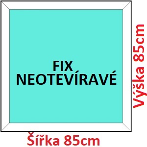 Plastov okna FIX SOFT ka 85 a 90cm Plastov okno 85x85 cm, FIX neotevrav, Soft