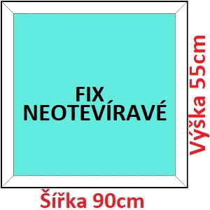 Plastov okna FIX SOFT ka 85 a 90cm Plastov okno 90x55 cm, FIX neotevrav, Soft