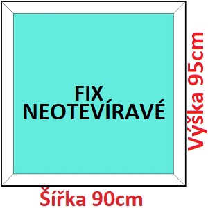 Plastov okna FIX SOFT ka 85 a 90cm x vka 95-120cm  Plastov okno 90x95 cm, FIX neotevrav, Soft