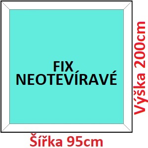 Plastov okna FIX SOFT ka 95 a 100cm Plastov okno 95x200 cm, FIX neotevrav, Soft