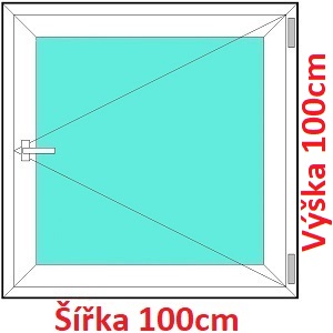 Plastov okna O SOFT ka 95 a 100cm Plastov okno 100x100 cm, otevrav, Soft