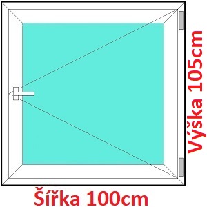 Plastov okna O SOFT ka 95 a 100cm Plastov okno 100x105 cm, otevrav, Soft