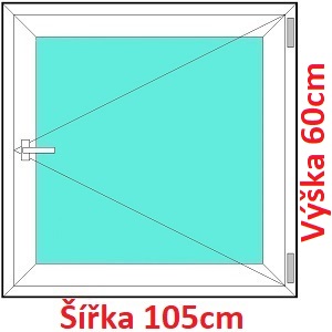 Plastov okna O SOFT ka 105 a 110cm Plastov okno 105x60 cm, otevrav, Soft
