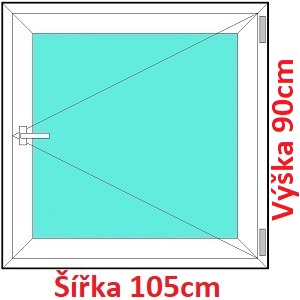 Plastov okna O SOFT ka 105 a 110cm Plastov okno 105x90 cm, otevrav, Soft