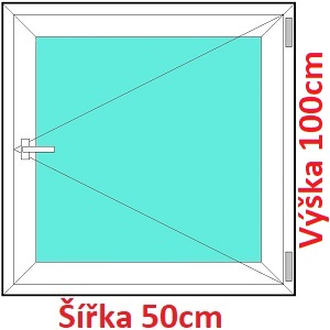 Plastov okna O SOFT ka 50, 55 a 60cm Plastov okno 50x100 cm, otevrav, Soft