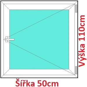 Plastov okna O SOFT ka 50, 55 a 60cm Plastov okno 50x110 cm, otevrav, Soft