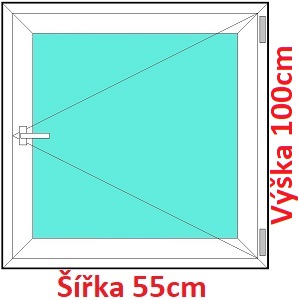 Plastov okna O SOFT ka 50, 55 a 60cm Plastov okno 55x100 cm, otevrav, Soft