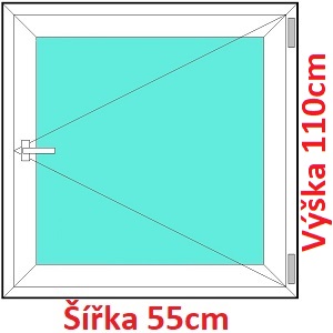 Plastov okna O SOFT ka 50, 55 a 60cm Plastov okno 55x110 cm, otevrav, Soft
