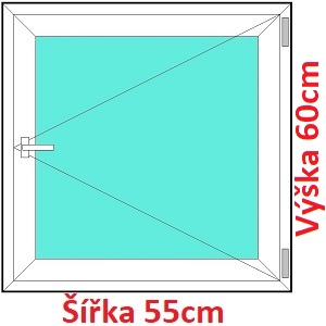 Plastov okna O SOFT ka 50, 55 a 60cm Plastov okno 55x60 cm, otevrav, Soft