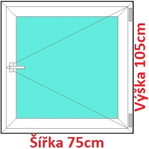 Plastov okna O SOFT ka 75 a 80cm Plastov okno 75x105 cm, otevrav, Soft