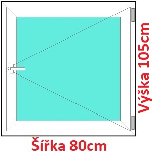 Plastov okna O SOFT ka 75 a 80cm Plastov okno 80x105 cm, otevrav, Soft