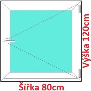 Plastov okna O SOFT ka 75 a 80cm Plastov okno 80x120 cm, otevrav, Soft