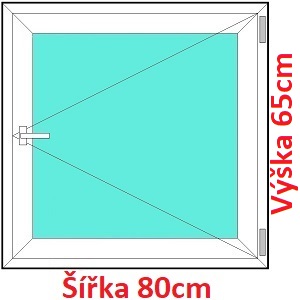 Plastov okna O SOFT ka 75 a 80cm Plastov okno 80x65 cm, otevrav, Soft