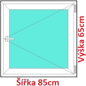 Plastov okna O SOFT ka 85 a 90cm Plastov okno 85x65 cm, otevrav, Soft